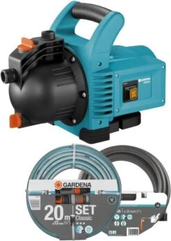 GARDENA - Classic Besproeiingspomp 3000/4 Compleet - Waterpomp - Incl. 3.5 M Aanzuigslang En 20 M Slang -Gardena 853x1200