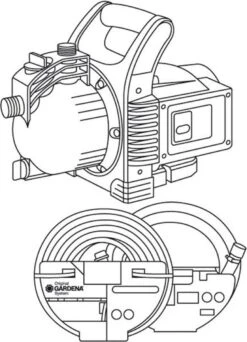 GARDENA - Classic Besproeiingspomp 3000/4 Compleet - Waterpomp - Incl. 3.5 M Aanzuigslang En 20 M Slang -Gardena 867x1200